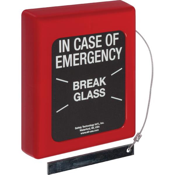 Break Glass Stopper with "EMERGENC